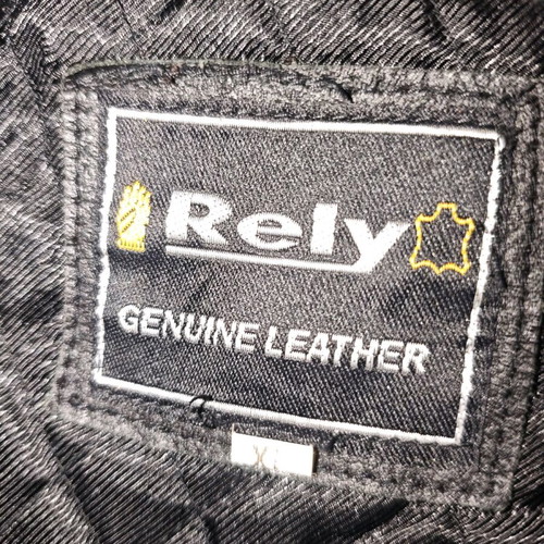Leather motorcycle jacket used, size XL, genuine leather