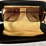Unisex sunglasses, 2 pairs, brown and gold