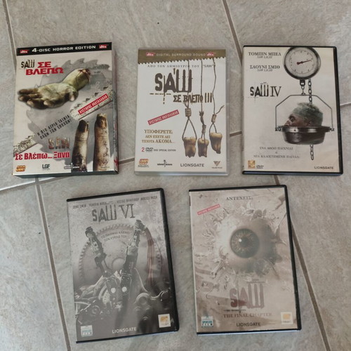 Saw DVD collection like new, 7 movies with Greek subtitles