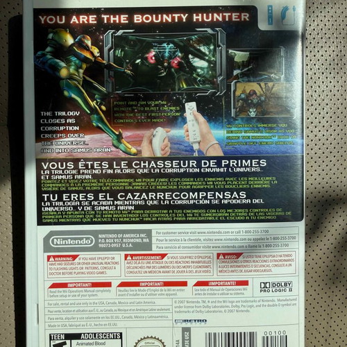 Metroid Prime 3 Corruption Nintendo Wii game