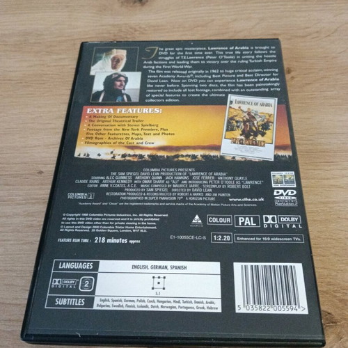 Lawrence of Arabia DVD new, historical with subtitles