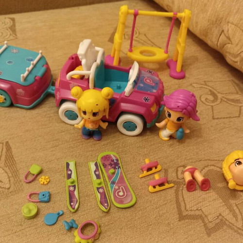 Pinypon Car with Trailer and Figures used by Famosa
