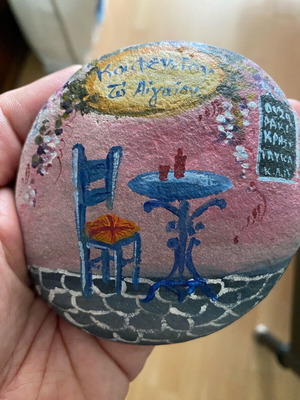 Painted stone like new