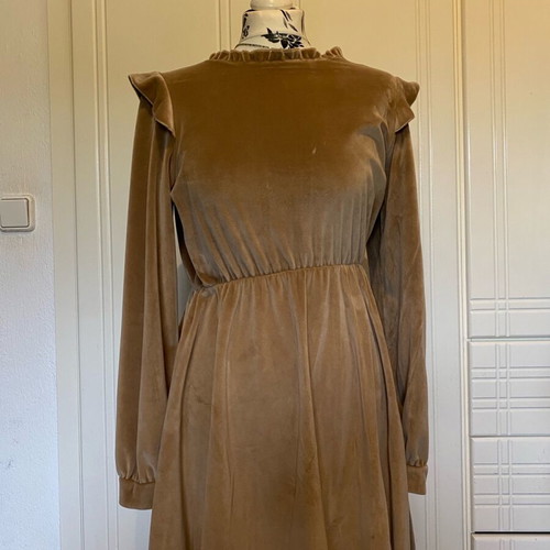 Brown velvet dress