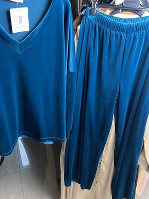 Βελούτε φόρμα σε πετρολ χρώμα one size ιταλικό