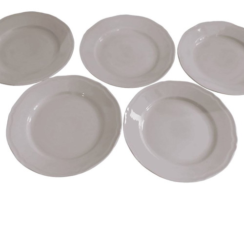 Castel Ivory porcelain plates set of 5 18cm used