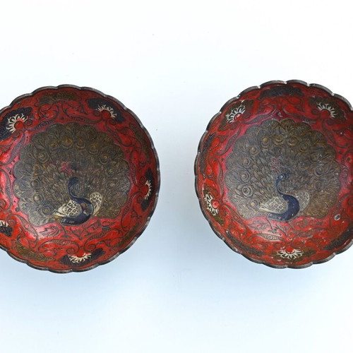 Vintage decorative bowls used, brass set