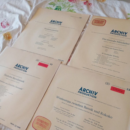Archiv Produktion classical vinyl records used, lot of 7