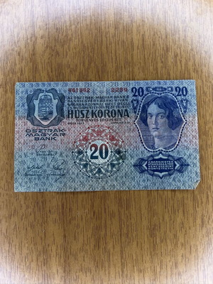 Austria-Hungary 20 Kronen banknote 1913