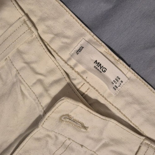 Mango straight cargo jeans white-beige size EU36 like new