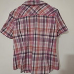 Women's checked shirt pink and white like new, casual style