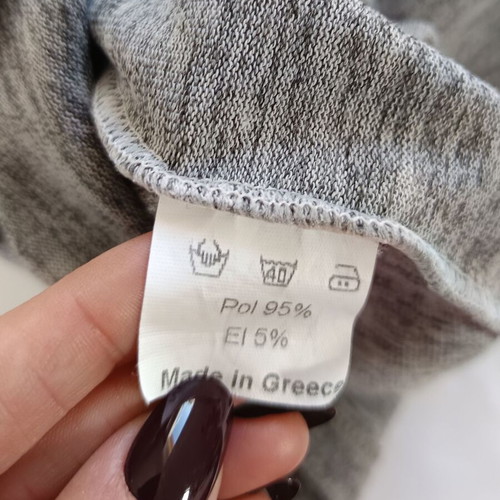 Marlen grey dress with metallic pattern like new