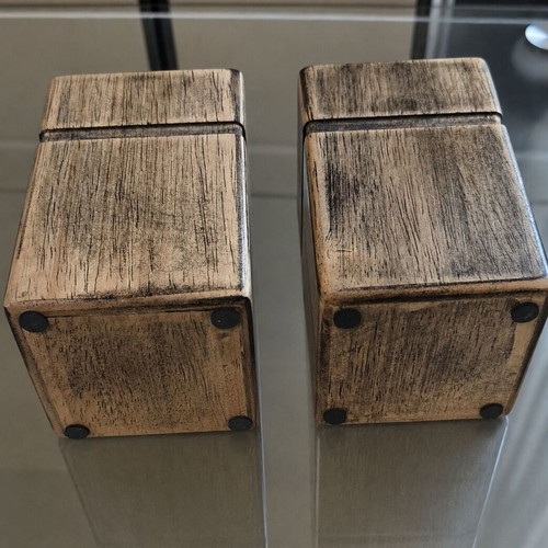 Wooden cup holder set of 2, new, brown