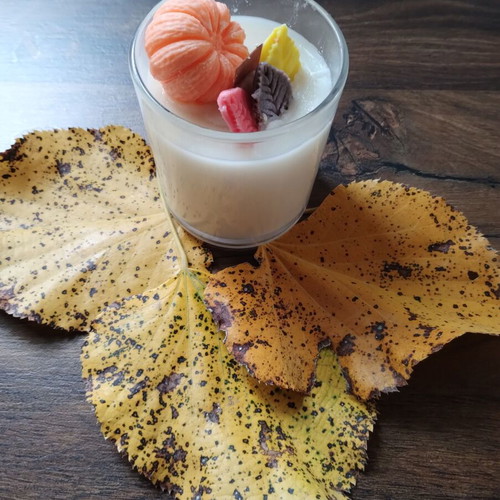 Scented candle Greek autumn handmade, soy, pumpkin pie scent