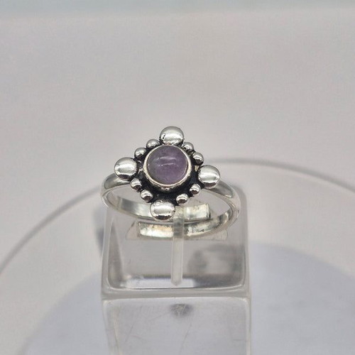 Amethyst Crystal Silver Plated Adjustable Ring new
