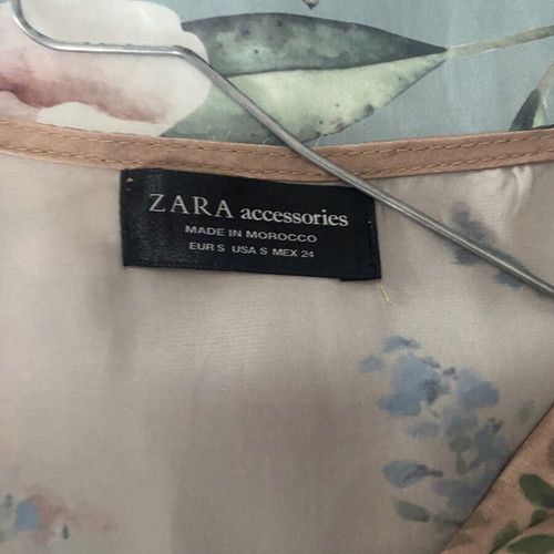 Zara satin bodysuit shirt, multicolor