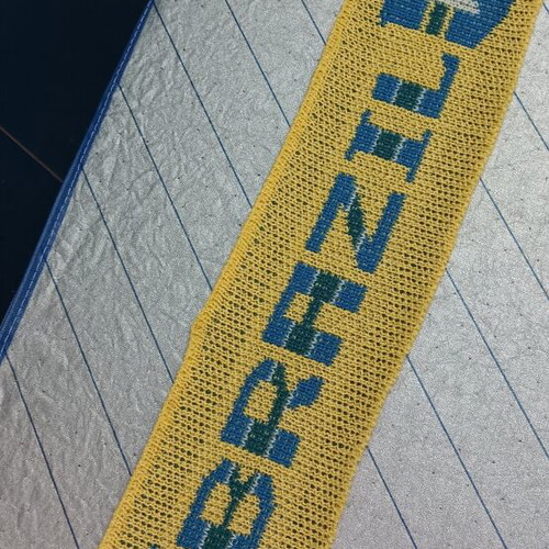 Brazil decorative wall scarf, knitted cotton with lycra