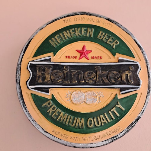 Heineken wall decoration new, resin, 30 cm diameter