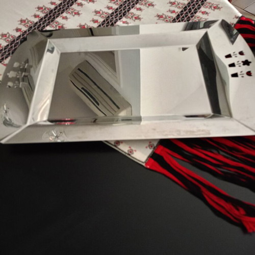 Stainless steel tray like new, modern design 42x26 cm