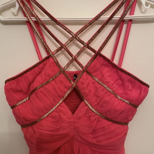 open lace back dress Rent Little Mistress Red Wrap Midaxi Dress