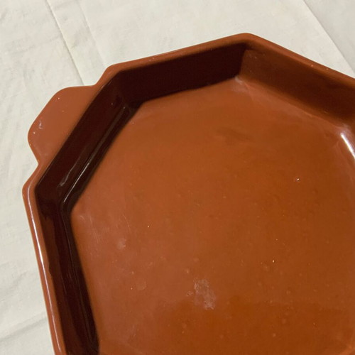 Heat-resistant glazed cookware used 30 cm