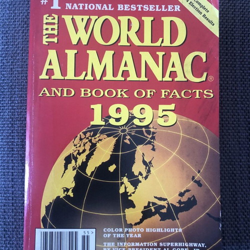 The World Almanac and Book of Facts 1995 used, English