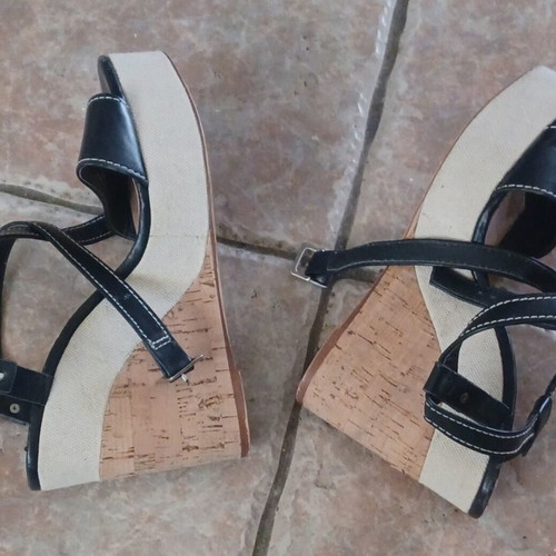 Zara blue platform sandals size 38 like new