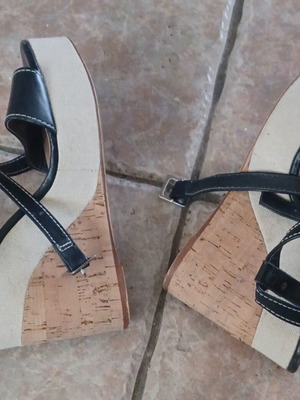 Zara blue platform sandals size 38 like new