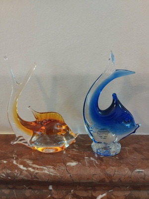 Decorative glass fish Murano style like new
