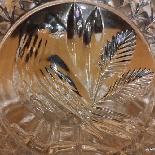 Crystal vintage decorative elongated bowl like new