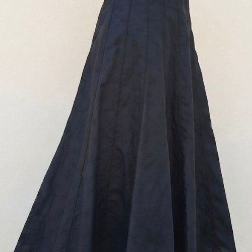 Per Una long black skirt new, size L 40 12, cotton embroidered