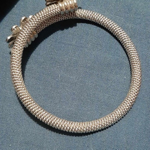 Cuff flower bracelet stainless steel new, silver and gold