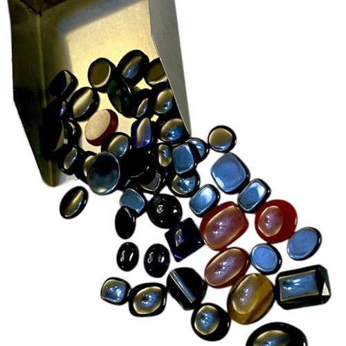 Black Onyx stones like new, pack N17 with 49 pieces