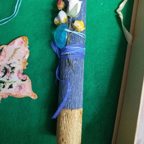 Aromatic Easter Candle in Gift Box with Handmade Butterfly new