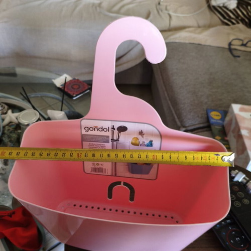 Hanging bathroom basket new, pink, good capacity
