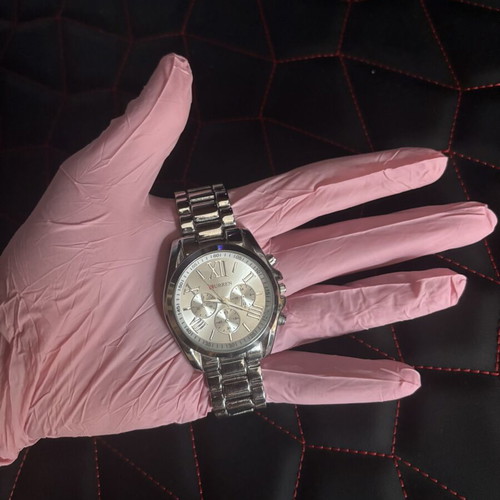 Silver Curren wristwatch new, men's