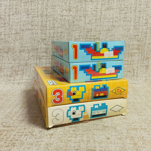 EPA #1 x 2 and EPA #3 Tektos x 2 vintage set of 4 new Greek toys