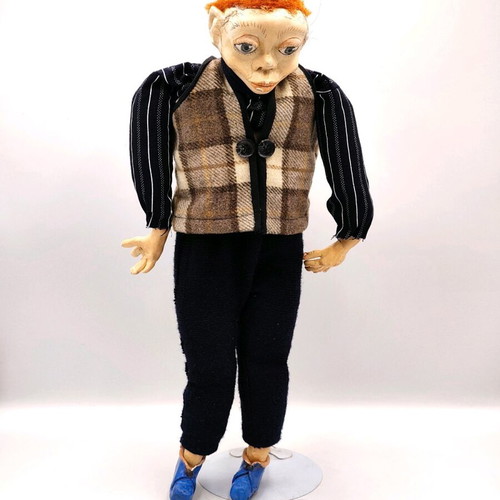 Antique handmade doll Quasimodo from Notre Dame used