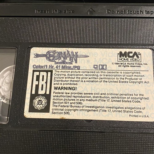 Conan 1984 VHS tape