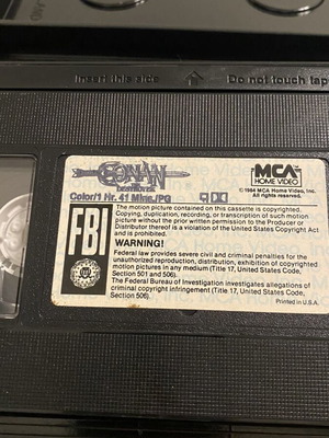 Conan 1984 VHS tape