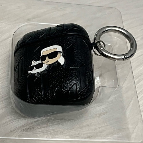 Karl Lagerfeld AirPods 1&2 case used, luxury Karl & Choupette design