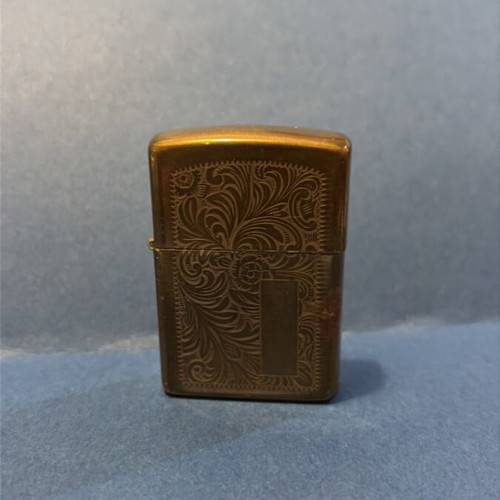 Zippo Slim Venetian Solid Brass lighter 1992, used