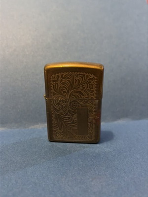 Zippo Slim Venetian Solid Brass lighter 1992, used