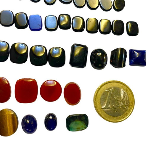 Black Onyx stones like new, pack N17 with 49 pieces