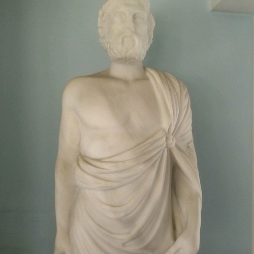 Demosthenes statue new, white Penteli marble
