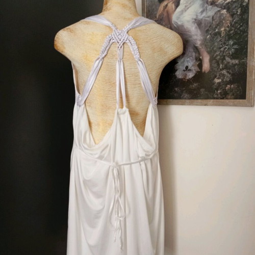 ZigZag backless dress like new, size M, white