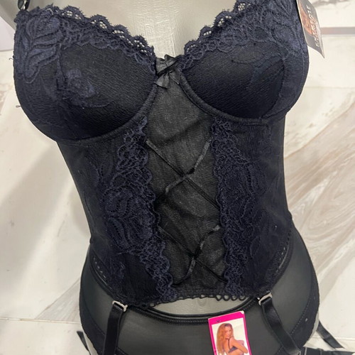 Corset and lingerie new, black, size 34/XS