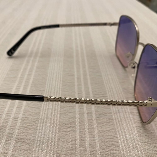 Maxair MA 20119 women's sunglasses new, silver with blue lenses