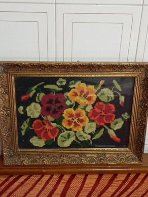 Pansedes framed embroidery like new