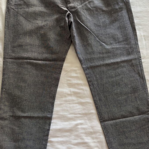 Men's Navy & Green Linen Pants Large gray like new